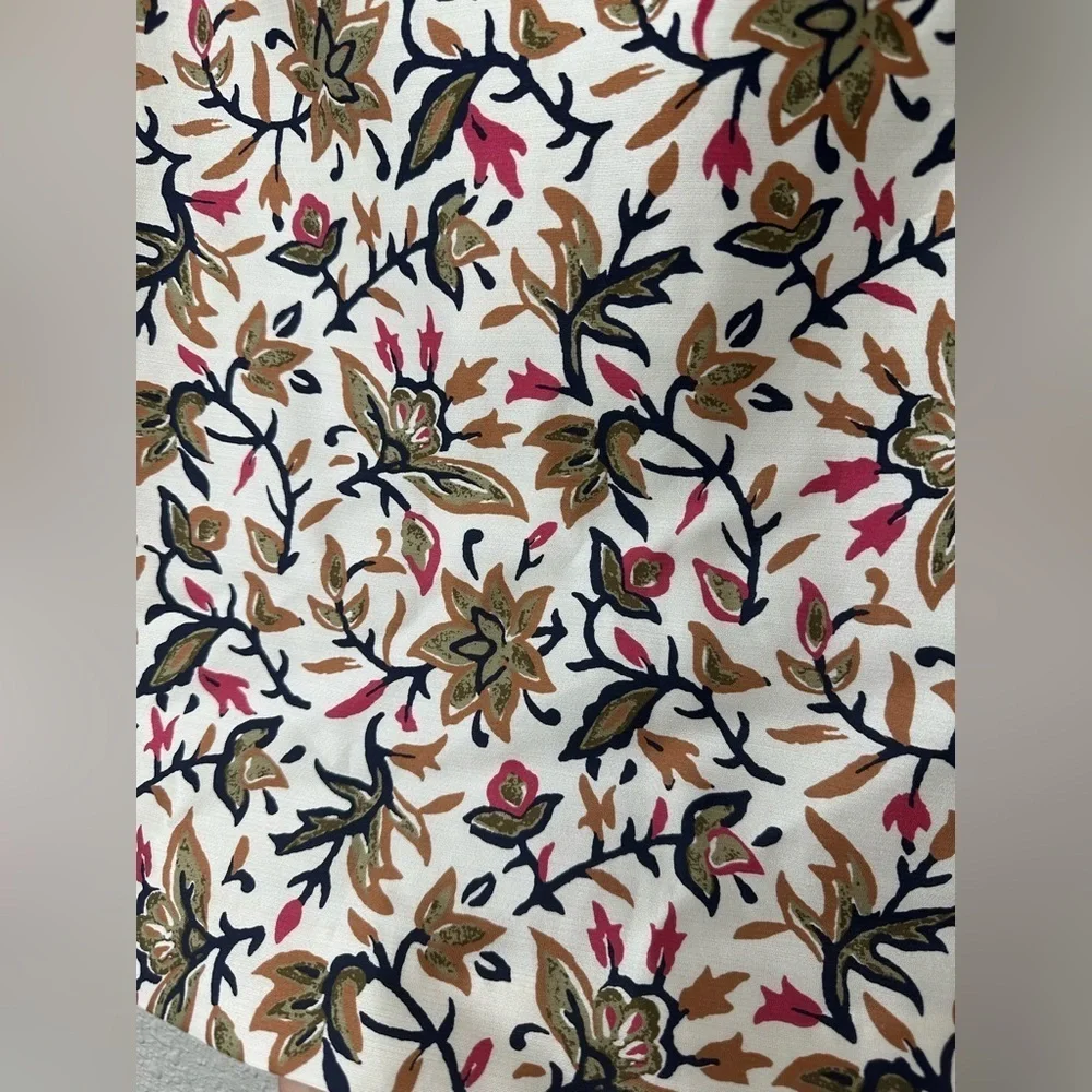 Tory Burch - Cream & Multicolored Floral Print Silk Miniskirt Sz 6 NWT